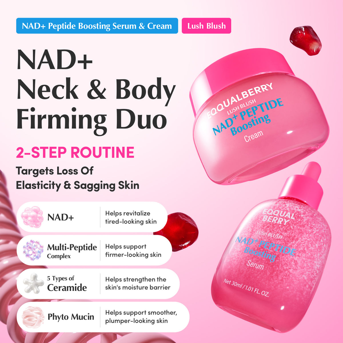 NAD+ Peptide Boosting Duo (Serum + Cream)