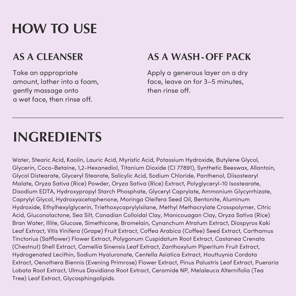 Purple Rice Pore Purifying Pack Cleanser