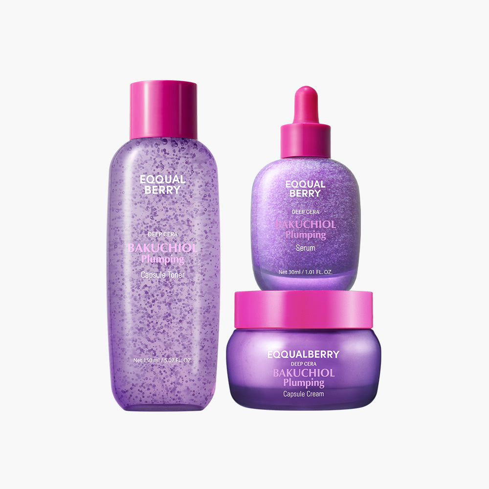 Bakuchiol Plumping Capsule Trio (Toner + Serum + Cream)